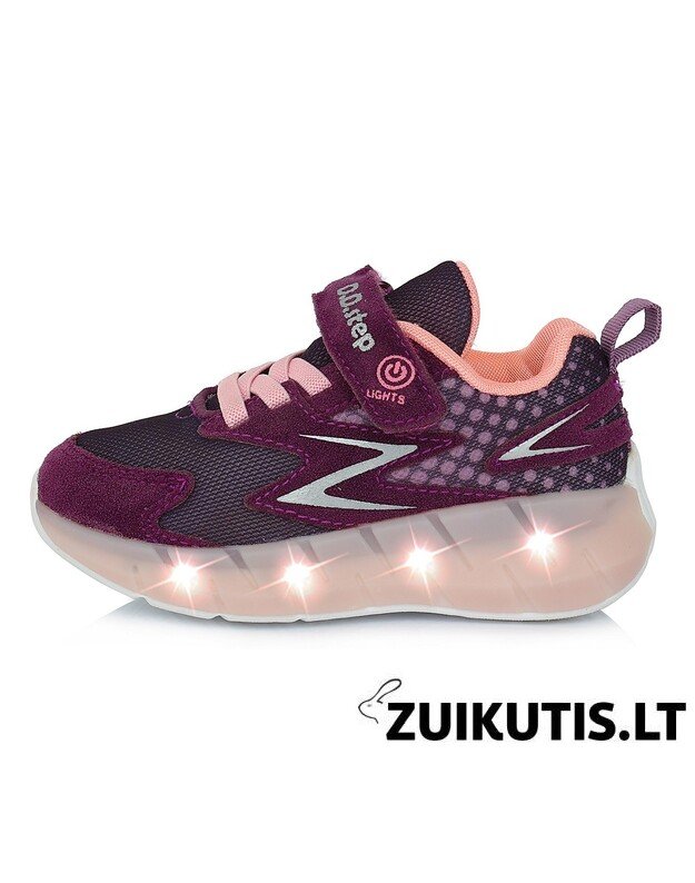 Violetiniai sportiniai LED batai 24-29 d. F61275EM